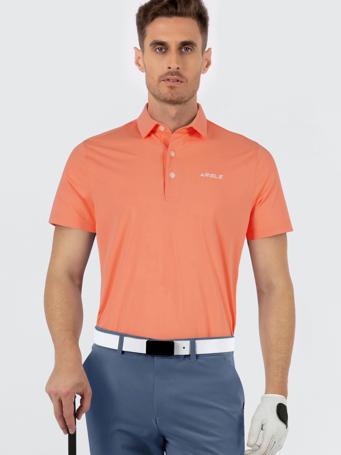 Áo Polo Golf ARISLE IceStretch Pastel Orange