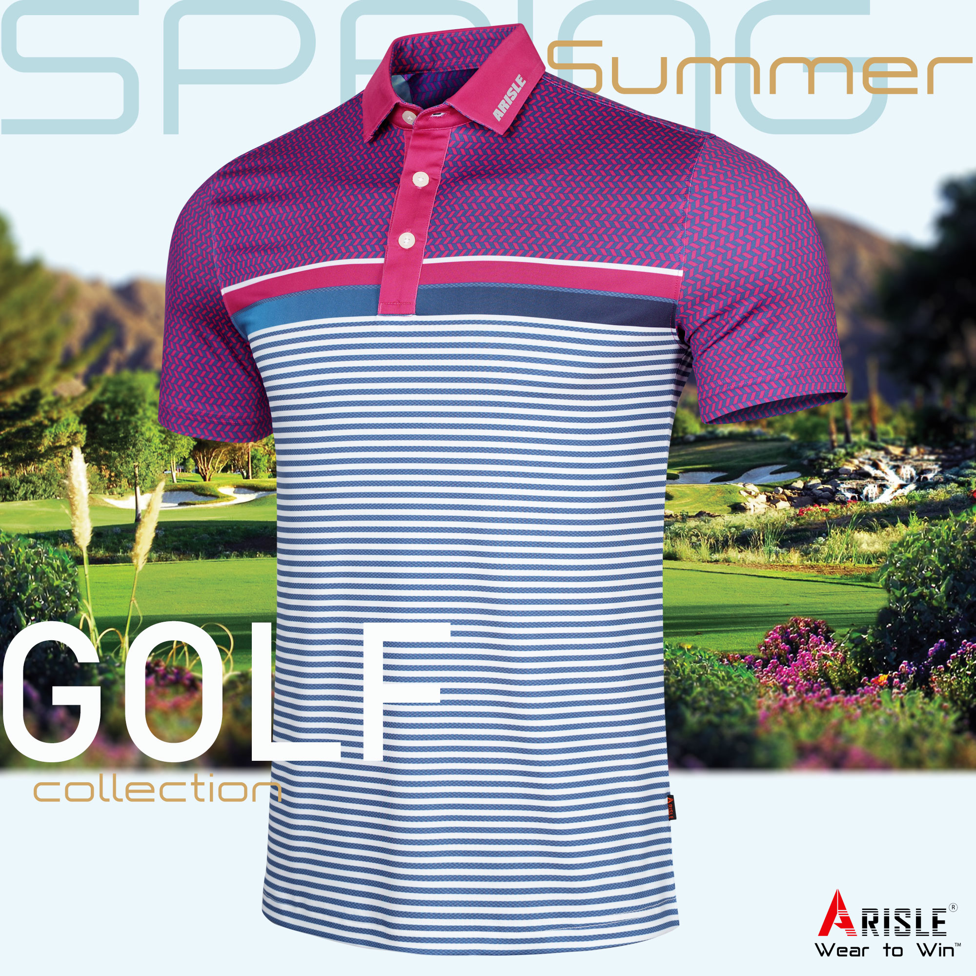 Ao-Polo-Golf-Arisle-Pro-Golfer-Royal-Stripe---Magenta-5