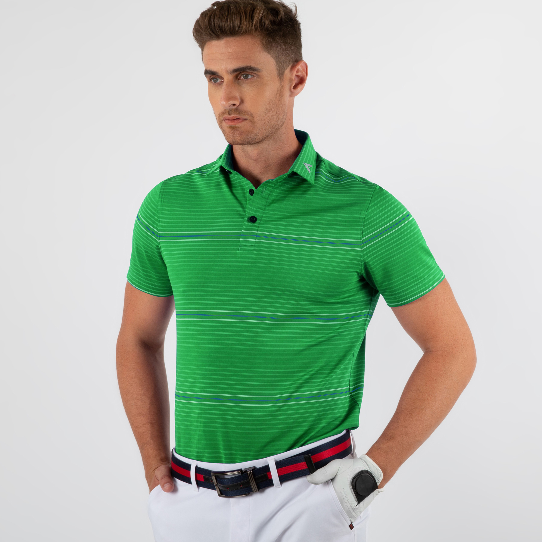 Áo Polo Golf Arisle Gradient Stripe - Regal Green