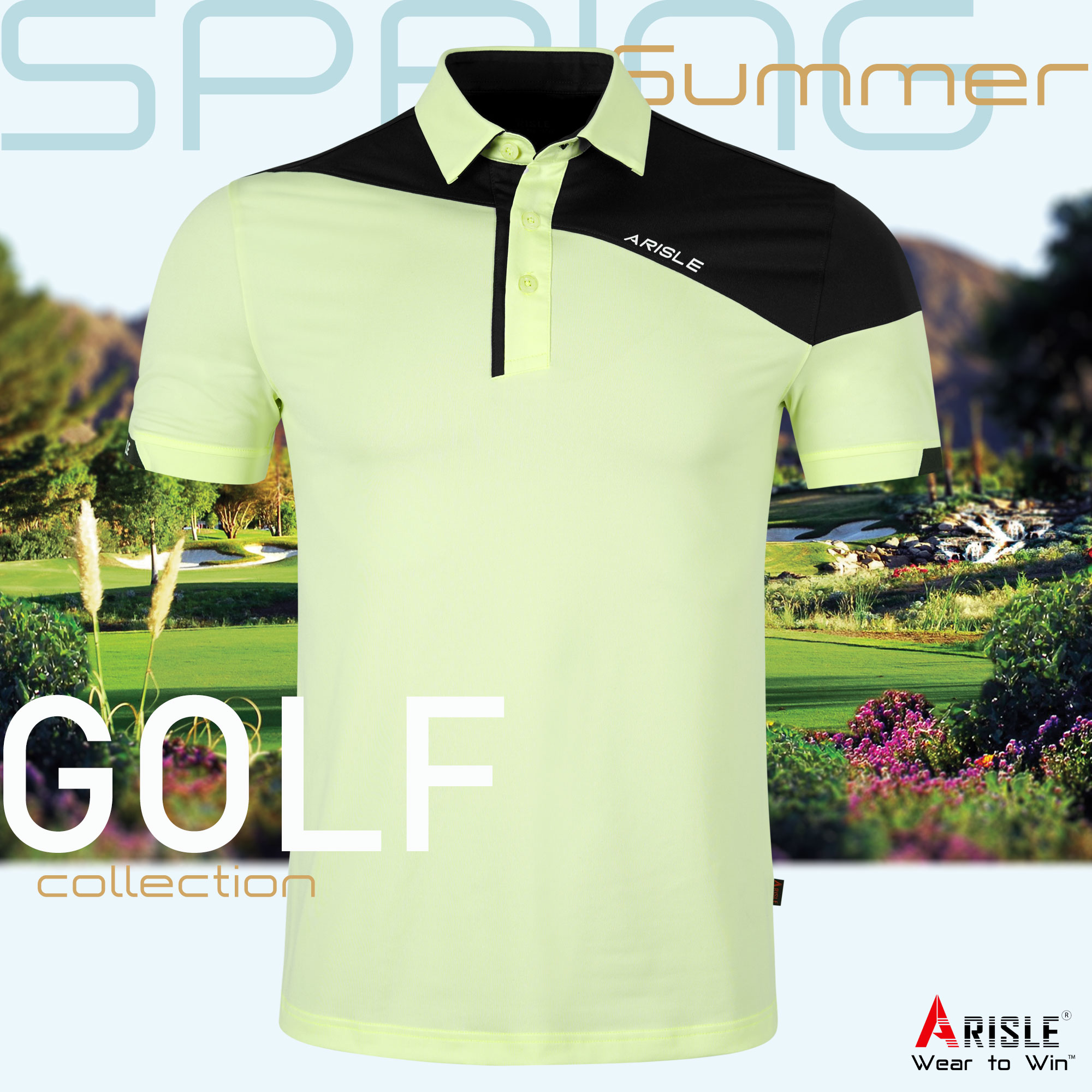 Ao-Polo-Golf-ARISLE-Pro-Golfer-Mastourno-Lime-7