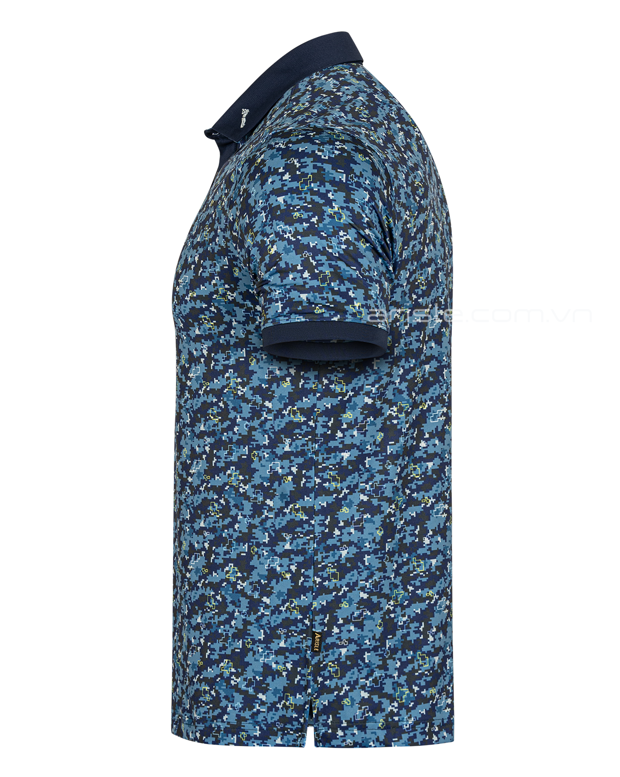 Áo Polo Golf Nam ARISLE Blue Camo Print Golf Polo