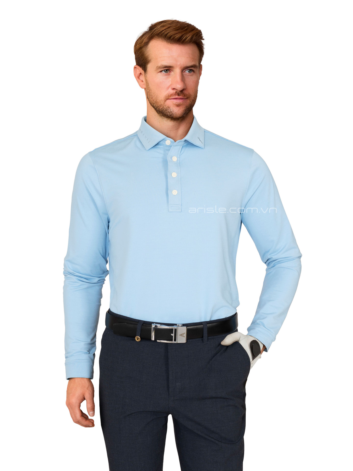 ÁO POLO GOLF LS BOSSMAN-FALL SWISS BLUE