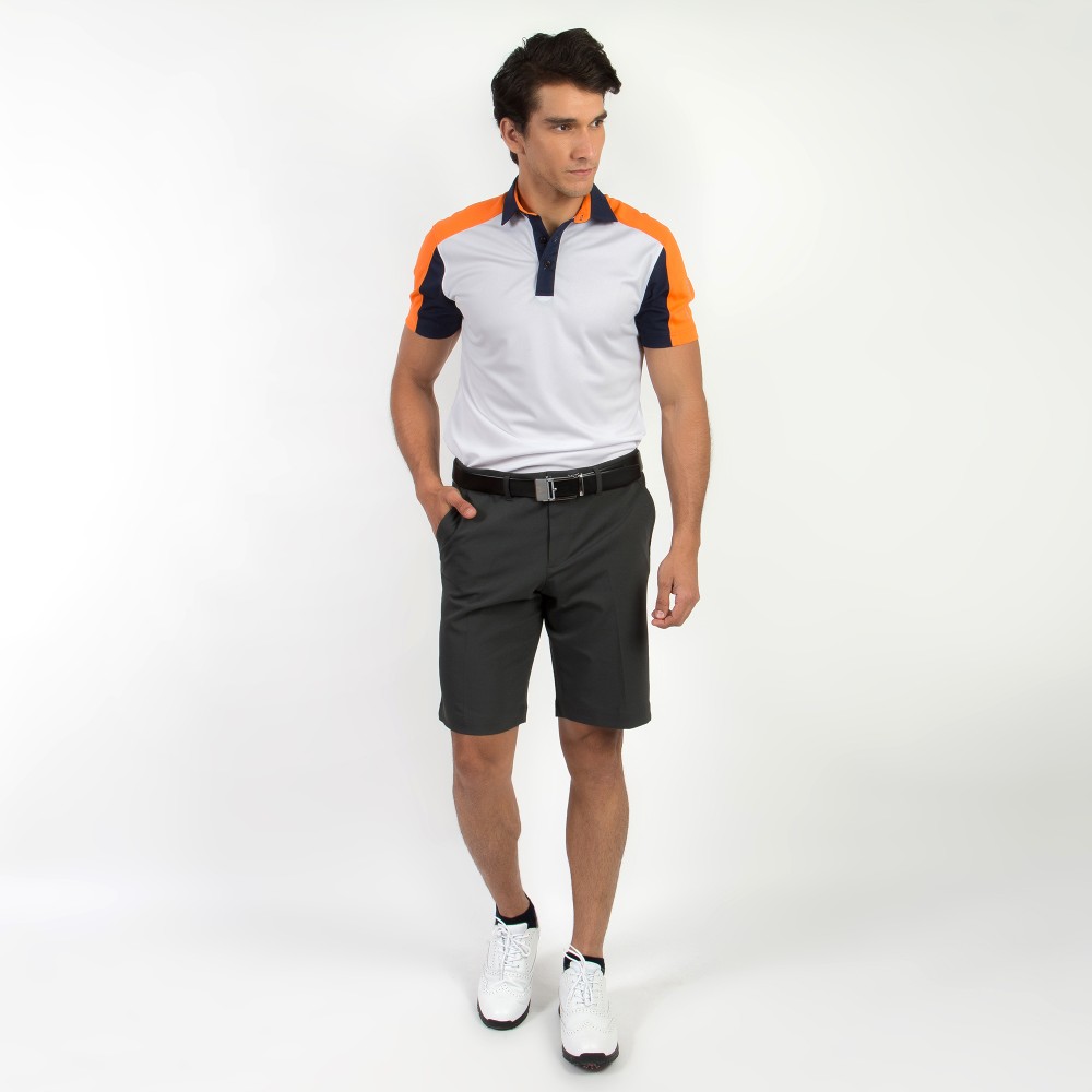 Áo Polo Golf Arisle Trendy ColorBlock Orange/Navy