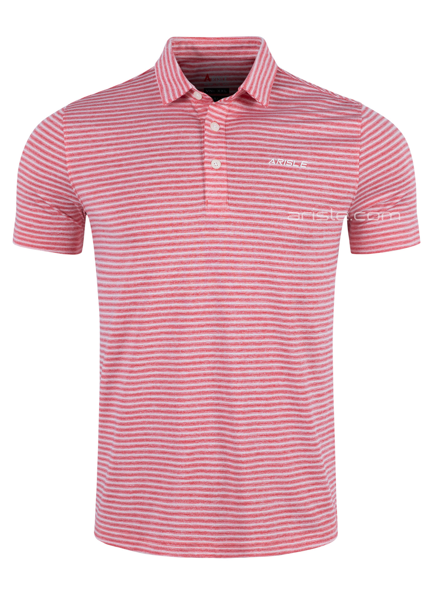 Ao-Polo-Golf-Bossman-Pixel-Stripe-Coral-Red-1