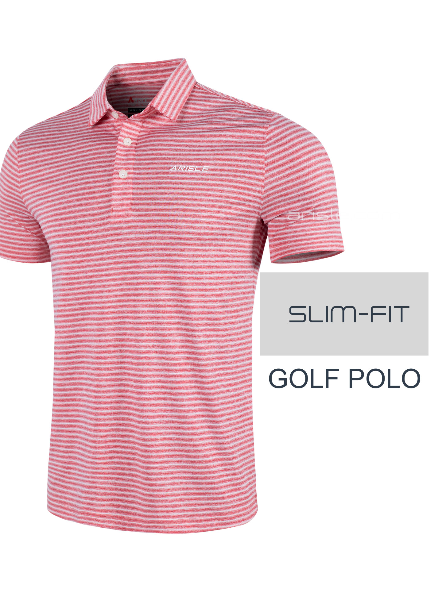 Ao-Polo-Golf-Bossman-Pixel-Stripe-Coral-Red-4