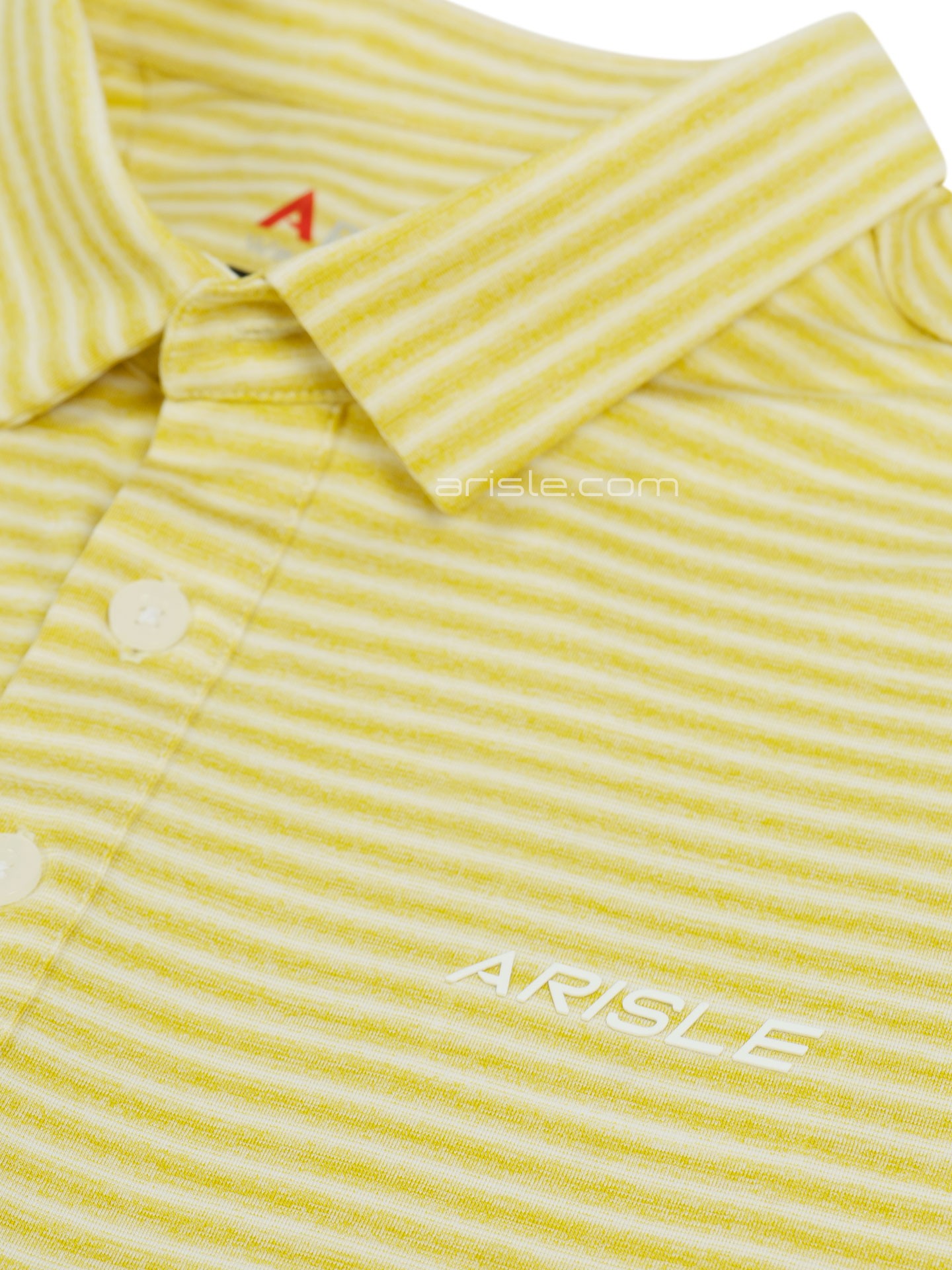 Áo Polo Golf Nam ARISLE Pixel Stripe CANARY YELLOW